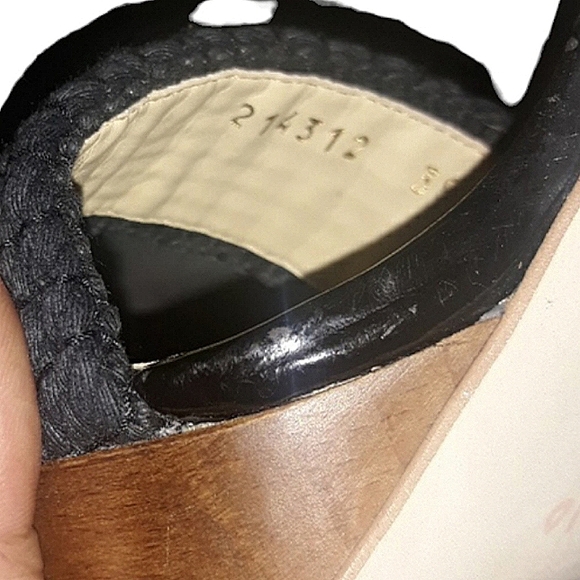 STELLA MCCARTNEY VINTAGE WOODEN LEATHER SANDALS VERY GOOD CONDITION - Picture 8 of 13